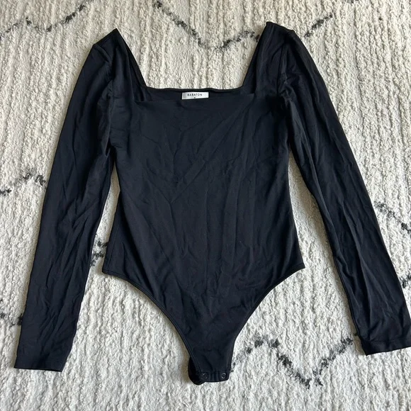 Aritzia Babaton Black Original Contour Squareneck Bodysuit - Picture 3 of 3